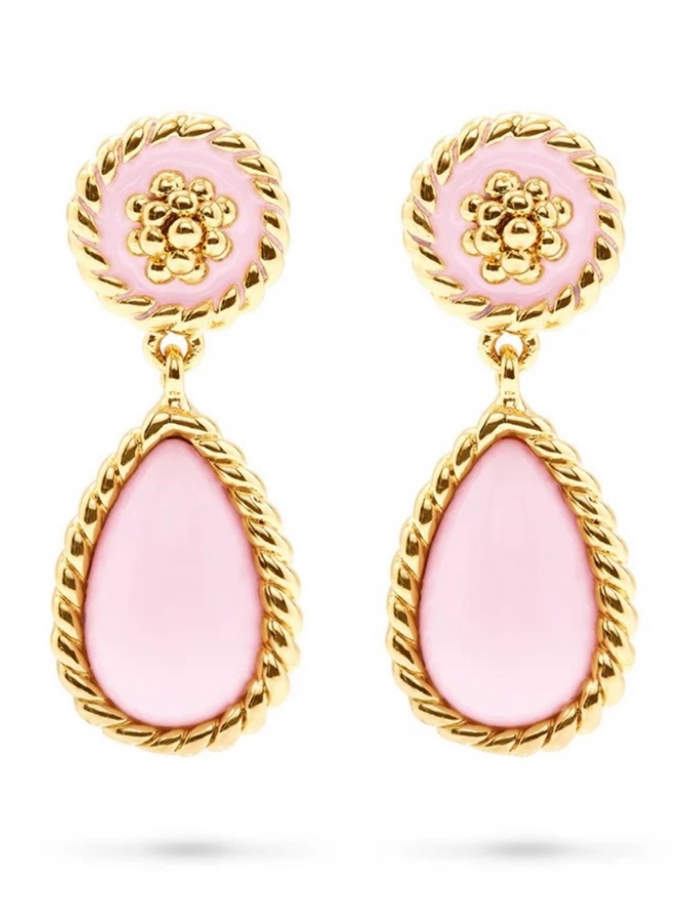 Capucine de Wulf Pink petite Teardrop Drop Earrings NWT